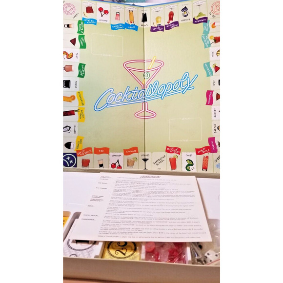 Cocktailopoly Cocktail Themed Monopoly Board Game Late For The Sky NEW Sealed - Picture 11 of 11